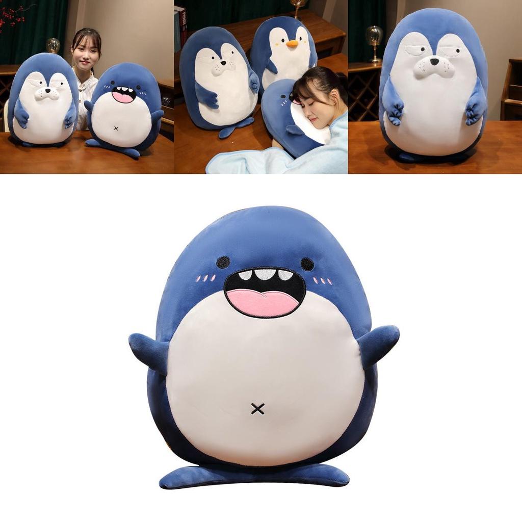 Cute And Adorable Penguin Plush Toy Pillow Blanket For Wholesale