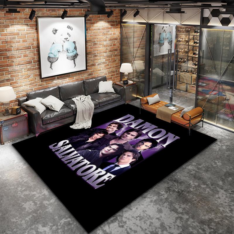 Damon Salvatore Carpet Rug For Living Room Bedroom Home Sofa Decoration Kids Play Nonslip Floor Mat
