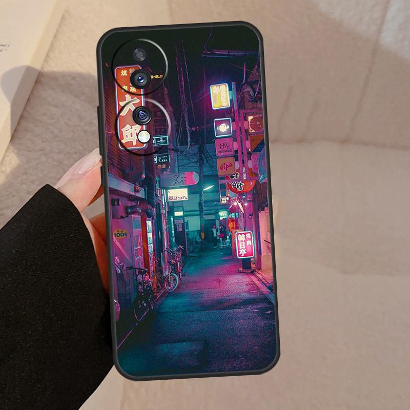Японская эстетика ночного города Чехол для Honor Magic V5 5 6 7 Pro Для Honor 200 400 Lite 50 70 90 X8a X8b X9a X9b X9c Чехол