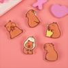 Clothes Accessories Capybara Acrylic Badge Cute Brooches Hot Capybara Pins  Kids Gift