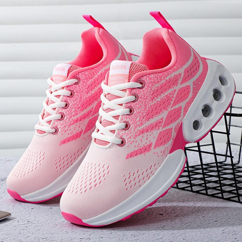 Shoes Women's Shoes Women's Sports Single Shoes New Soft-soled Comfortable Air Cushion Shoes Breathable Single Shoes Large Size Running Shoes