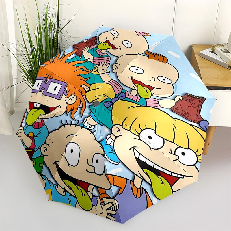 Rugrats, Chuckie- Automatic Opening and Closing, 8-rib Structure Portable Umbrella, Suitable for Men and Women in All Seasons - Perfect Gift
