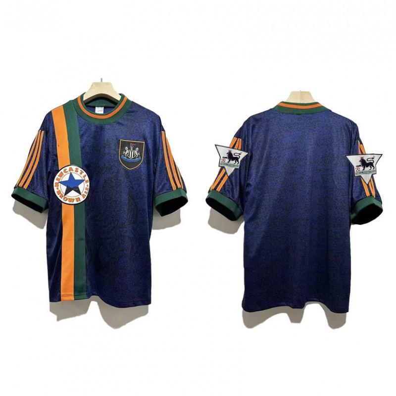 Newcastle United Retro Football Jersey 1995-97 Home/Away Short Sleeve Long Alan Shearer 9 With Arm Badge Cycling