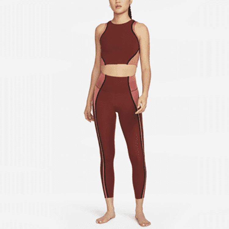 Nike Спортивные брюки женские красные средние DM7672-217