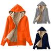 Women's Casual Winter Warm  Lined Zip Up Hooded Sweatshirt Jacket Coat