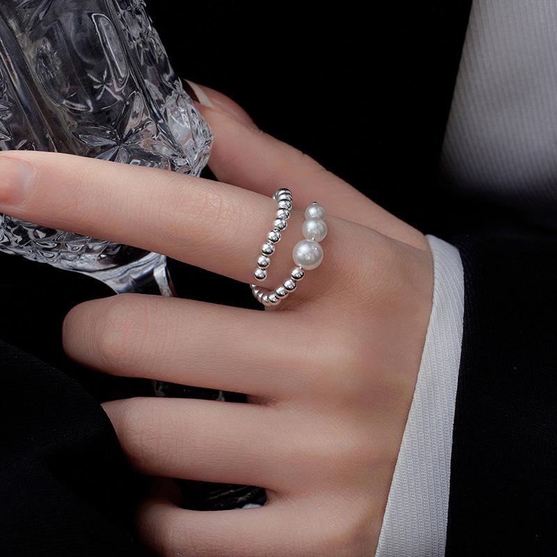 Регулируемое кольцо с жемчугом из серебра 925 пробы Banyan Tree для женщин