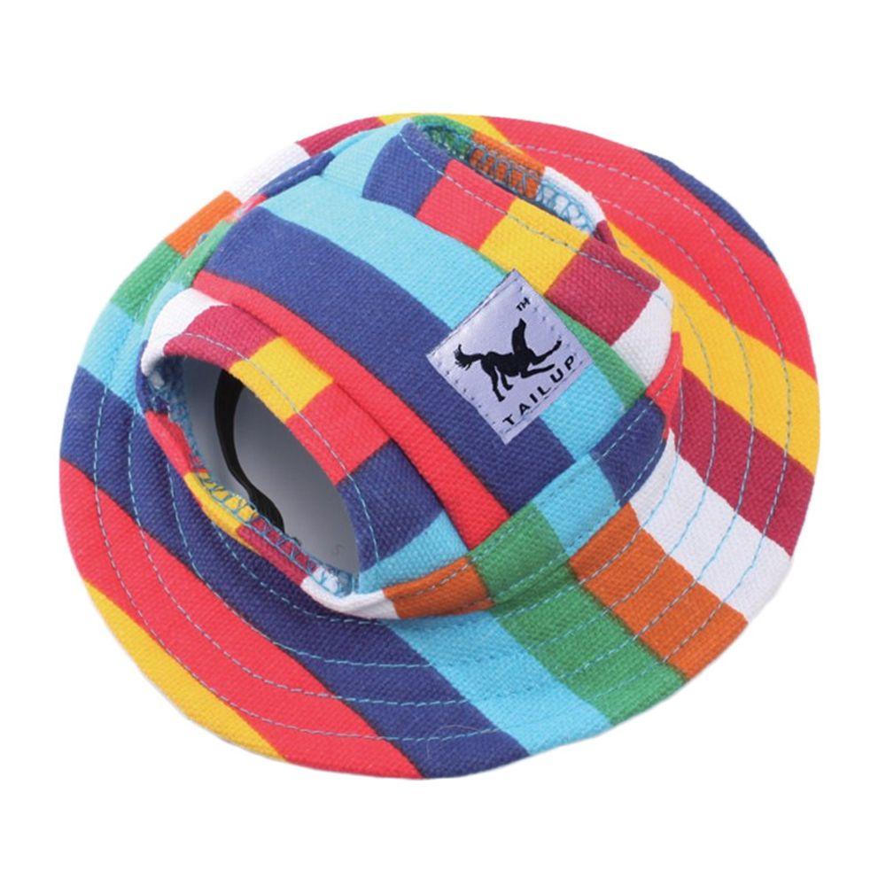 Stripe for Small Medium Mesh Cloth Canvas Cat Hat Dog Caps Pet Products Sunhat