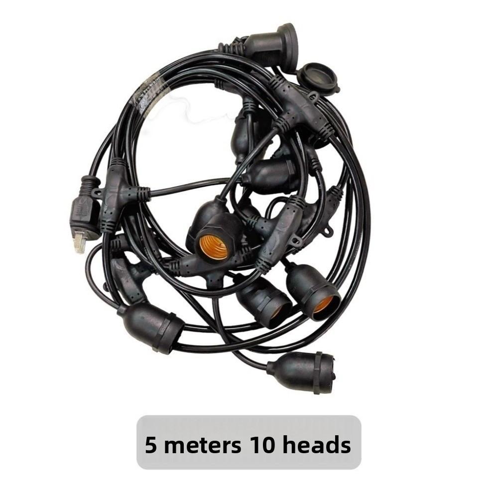 Креативный 5/10-метровый подвесной провод E27 патроны Пластиковая водонепроницаемая гирлянда Энергоэффективная Электрическая светодиодная лампочка Домашний декор