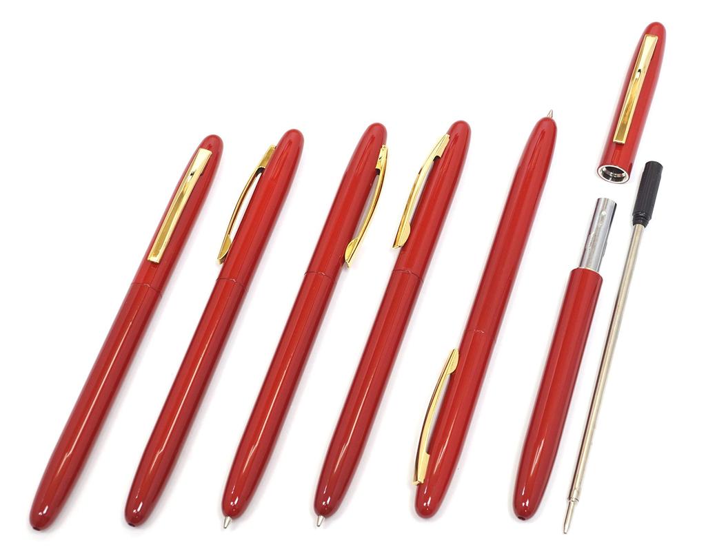 Grained Leather Pencil Case Moss Green Metal Touch Bar Silver and All Brass Brasda Capo Rotating Ballpoint Pen Hysteric Red Set SASMG-ALST-JT12