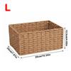 Reusable Woven Storage Basket Handmade Clothing Storage Basket Portable Snack Sundries Organizer
