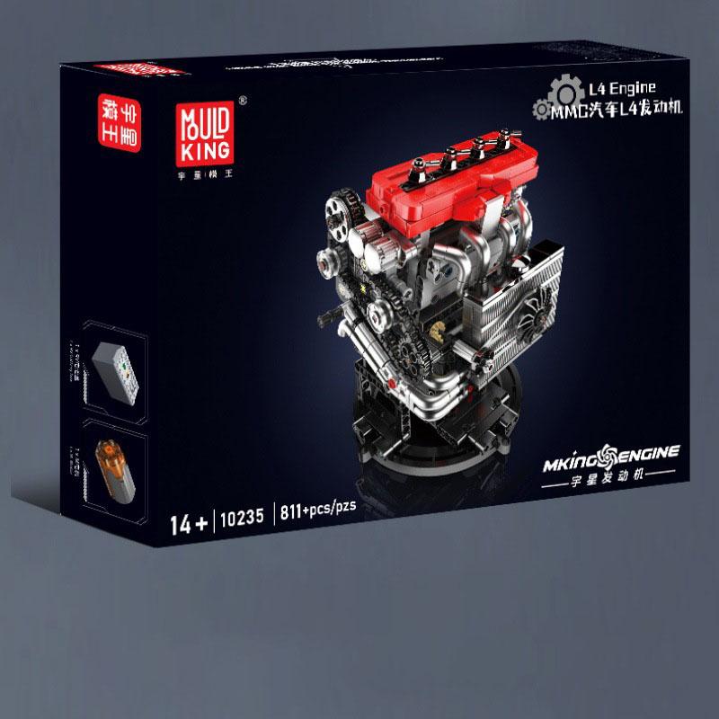 Mould King 10088 535 деталей Технический Электрически Приводимый Двигатель V8 Конструктор Модель Набор Для Взрослых Креативная Сборка Кирпичные Игрушки