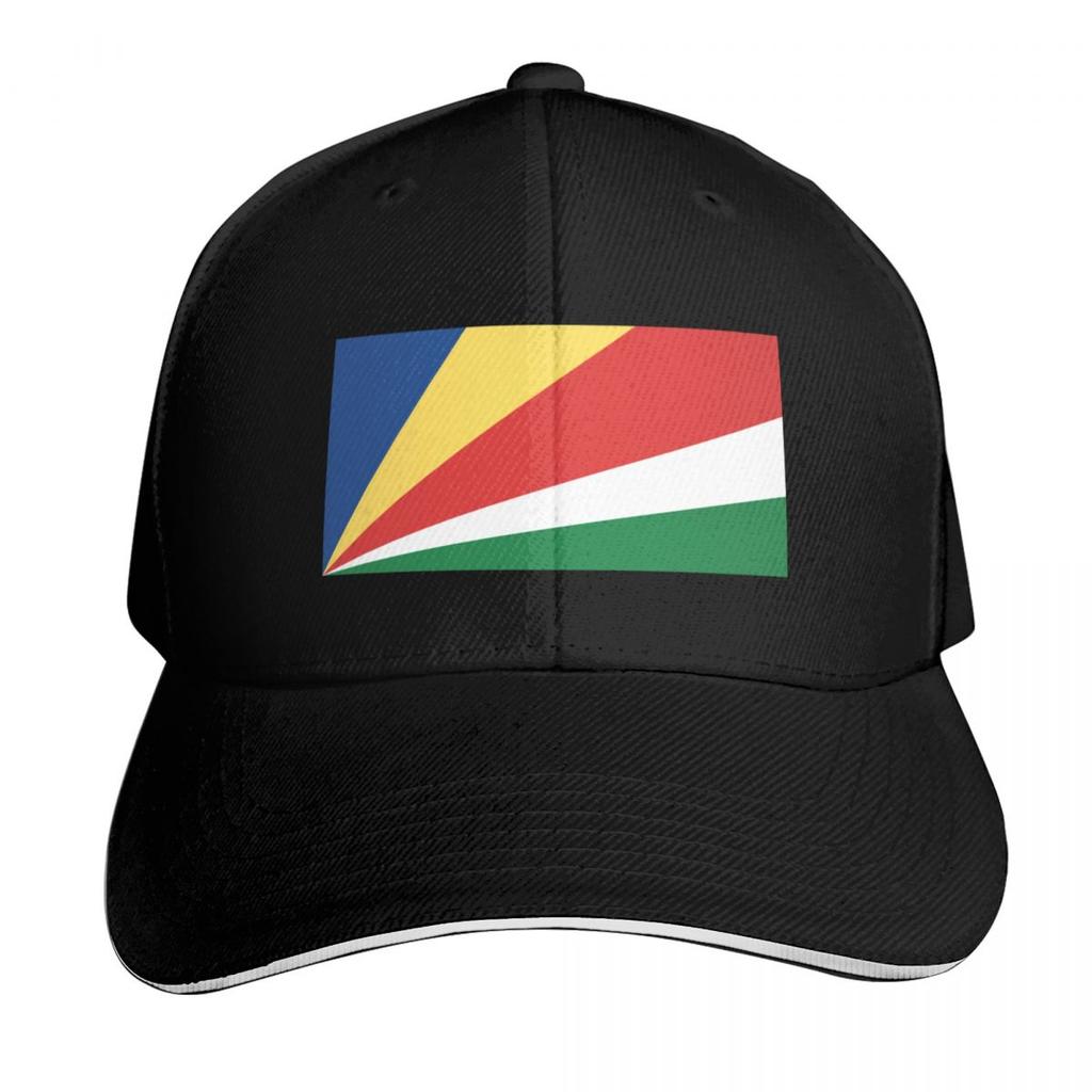 Flag of the Seychelles Baseball Cap Snapback Flat Bill Strapback Dad Hat Six Panel Structured Crown