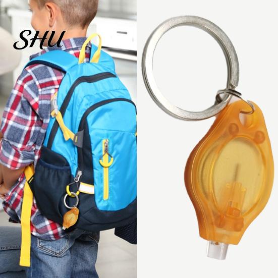 Portable Keychain Light 2Pcs Mini LED Flashlights with Key Ring Compact Size Battery Powered Outdoor Camping Bright Tiny Emergency Lamps Flashlight