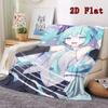 Hatsune Miku 2D Flat Pattern Flannel Blanket High quality All Seasons Warmth and Comfort Perfect for Christmas Gifts.NMT0928433