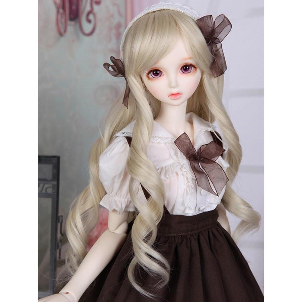 HAMRETHYPPZ BJD Doll Maid Outfit Cafe Color Long Skirt 1/4 1/6 1/3 Doll Costume Princess Skirt (Head and Body Not Included)