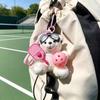 Cartoon Pickleball Pilot Bear Pendant Plush Bag Pendant Cute Bear Doll Keychain  Bag Accessories