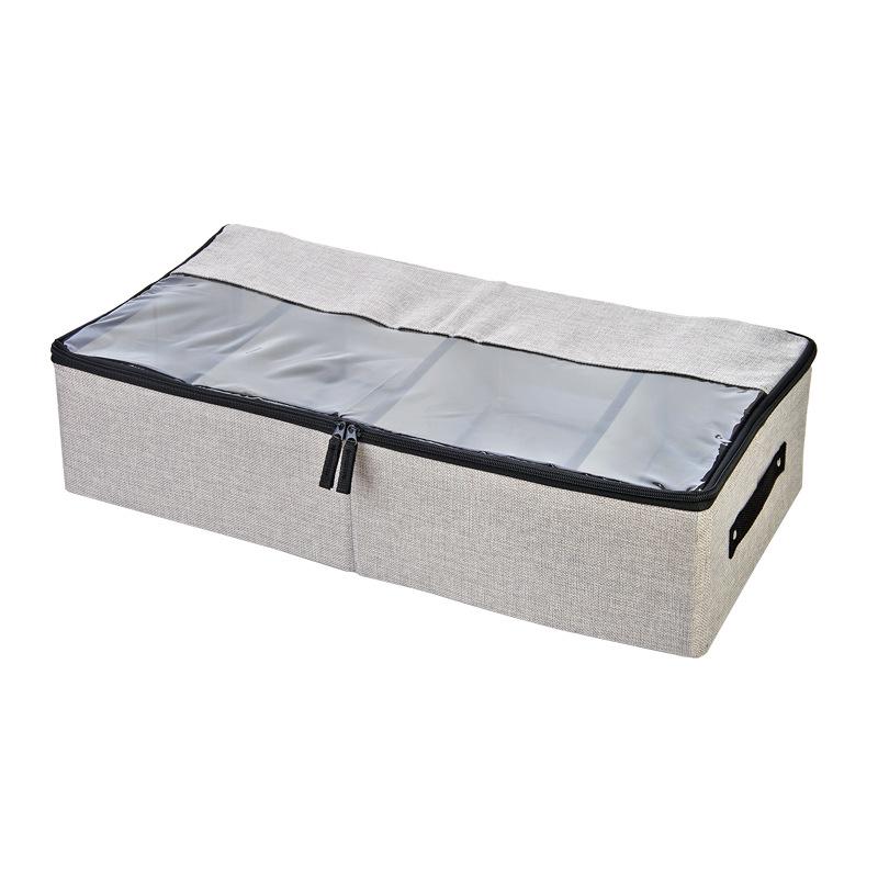 Dustproof & Moistureproof Foldable Transparent Shoe Storage Box - Space-saving Under-bed Solution