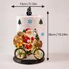 Cartoon Elk Santa Claus Paper Towel Holder Wooden Roll Paper Towel Holder  For Christmas Home Decor