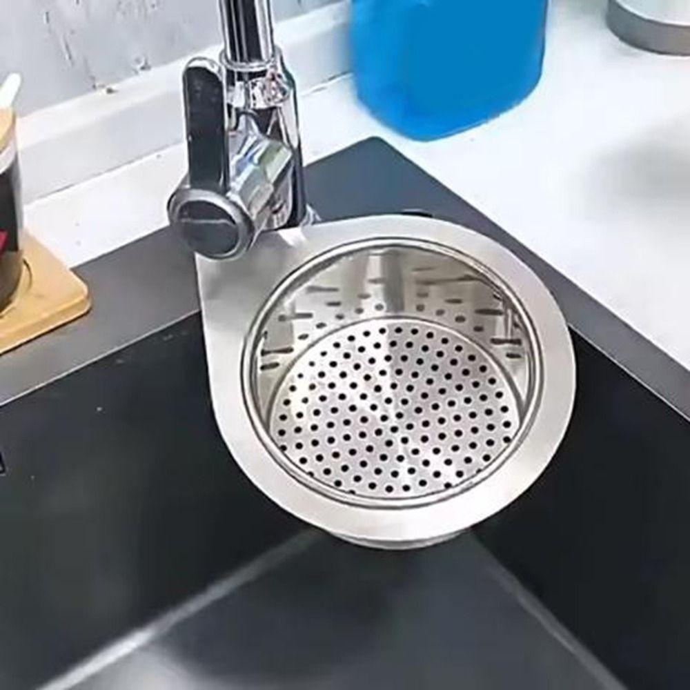 Stainless Steel Swan Shape Sink Drain Basket Dry Wet Separation Sink Drain Filter  Kitchen