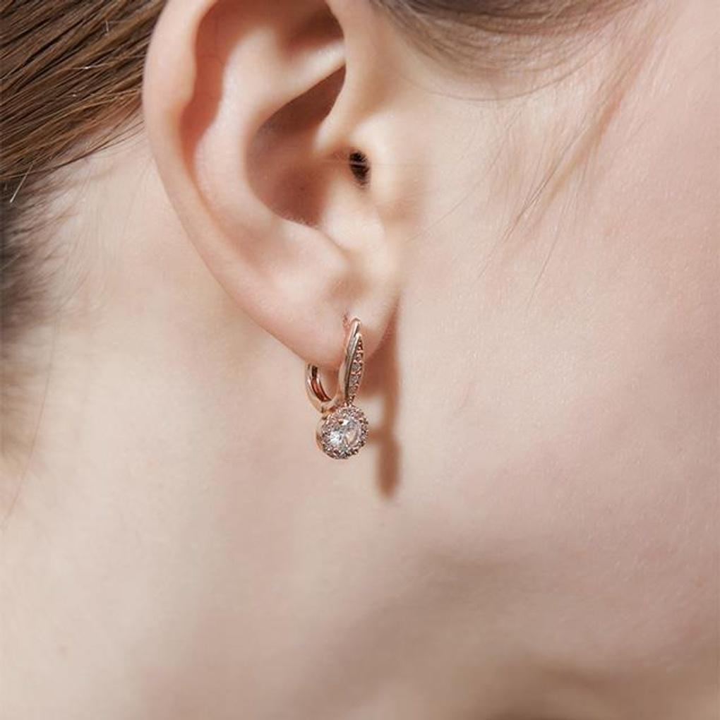 [Geiger Jewelry] 14K GF Bold Circle Stone Earrings GIGFEE007