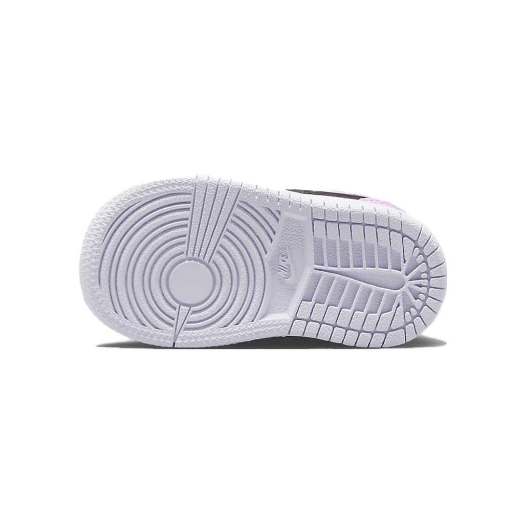 Air Jordan 1 Mid TD Barely Grape Baby Sneakers Purple Black White DQ8425-501