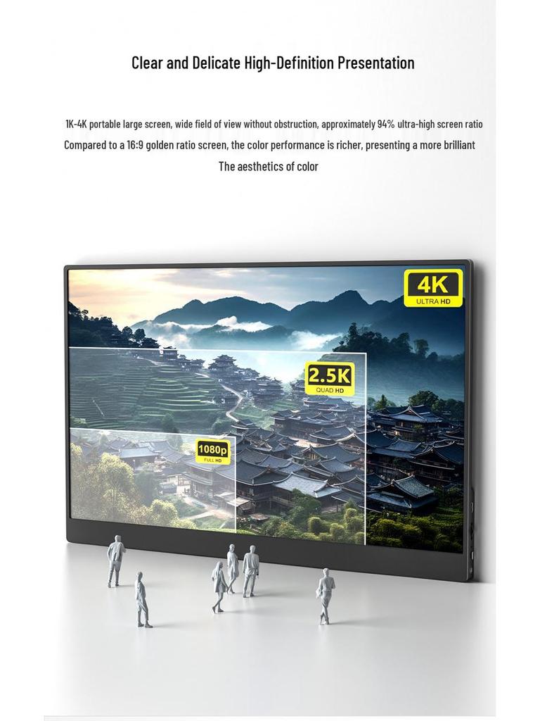 Портативный игровой монитор EIMIO 23,8" 4K 180 Гц с сенсорным экраном для использования с PS5