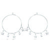 [R1723] - Silver Hoop Earrings 'Une Etoile Est Née' Silver (rhodium) - 30mm-5mm