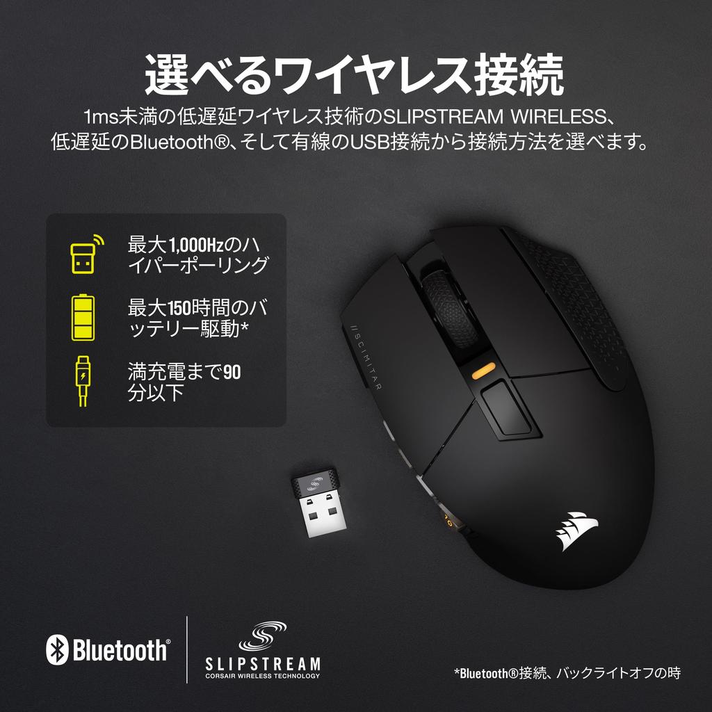 CORSAIR SCIMITAR ELITE WIRELESS Совместимая игровая мышь MS681 Проводная/беспроводная CH-9314311-AP