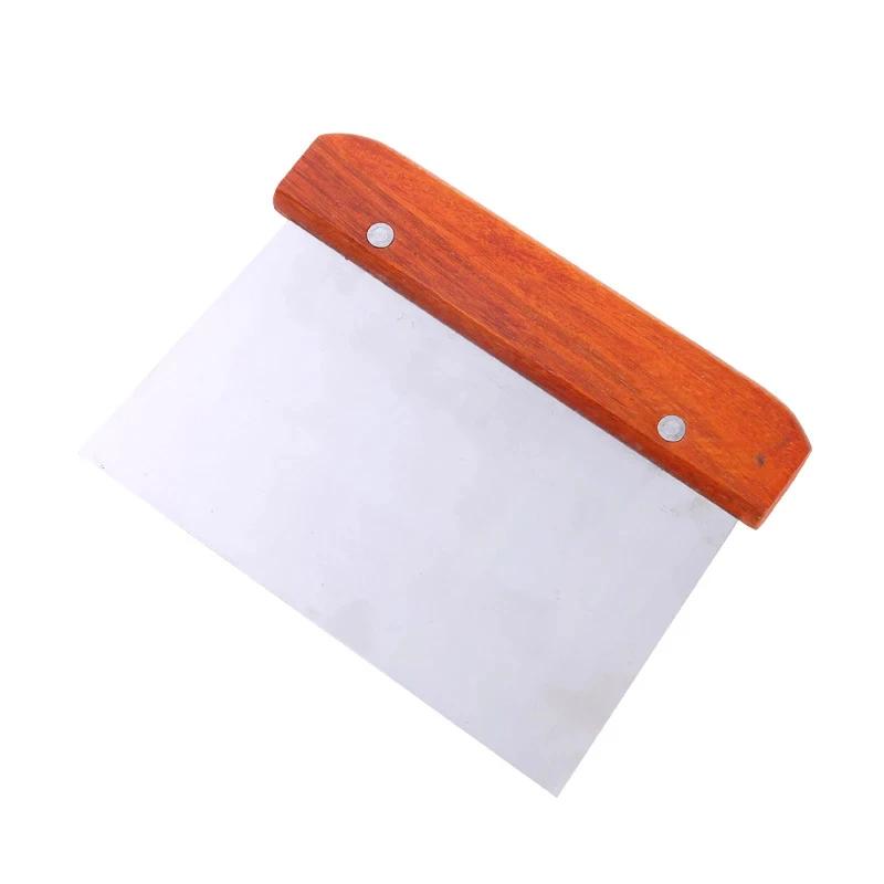 Нож для резки теста Скребок из нержавеющей стали Скребок с антипригарным покрытием Скребок для рисовых рулетов Резка теста для торта Паровая булочка Ручная раскатка рулетов