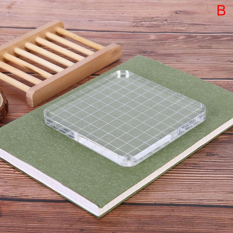 Акриловый прозрачный блок штампов с ручкой, штампы для альбомов «сделай сам», скрапбукинг, изготовление ремесел