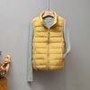 МОДА Бесшовная тонкая и легкая куртка женская пуховая жилетка короткий стоячий воротник жилет жилет жилет жилет жилет наплечная одежда легкая куртка подкладка одежда