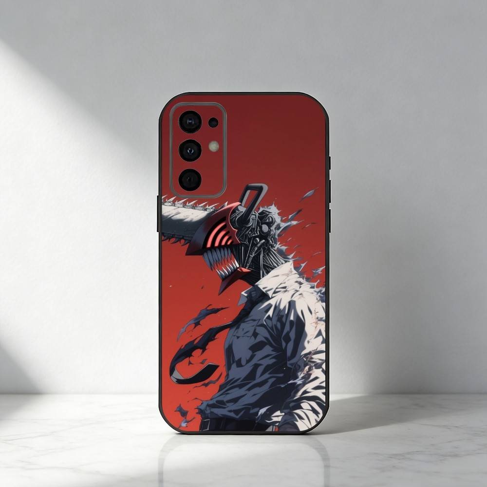 D-Denji C-Человек-бензопила Чехол для телефона Для Samsung S25,S24,S21,S22,S23,S30,Ultra,S20,Plus,Fe,Note,5G Черный чехол