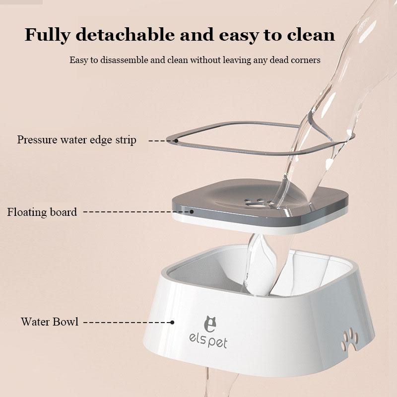 1,5 л миска для воды для собак, не промокающая, с защитой от перелива, съемная, плавающая, для кормления и питья, миска для кошек, товары для животных