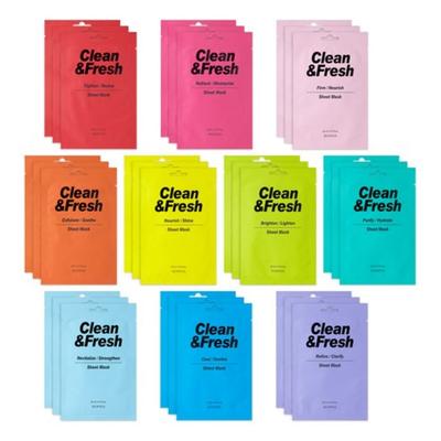 Набор тканевых масок Eunyul Clean & Fresh 10 типов 22 мл * 30 шт.