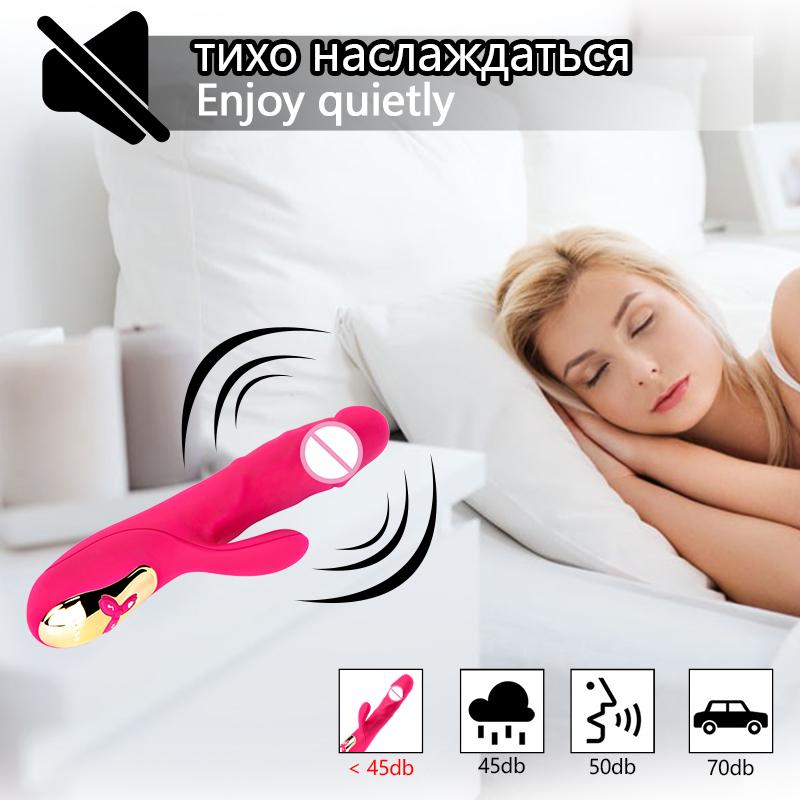 Магнитно-импульсный автоматический толкающий вибратор для женщин с подогревом, телескопическая мастурбация, стимуляция точки G, секс-игрушка для клитора