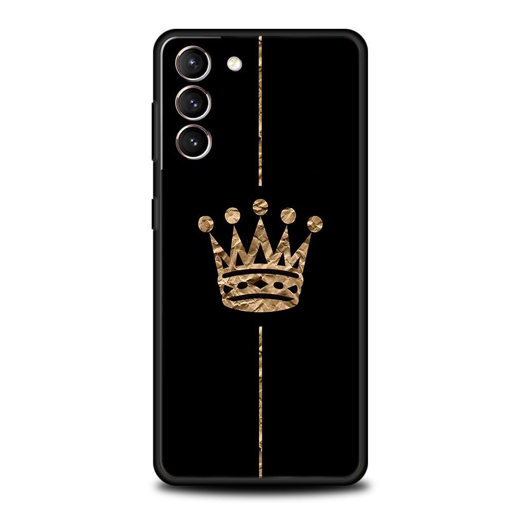 Мягкий чехол для телефона King Queen Lovers Couple для Samsung Galaxy S23 S22 S21 S20 FE Ultra 5G S10 S10E S9 S8 Plus 10 20, чехол-бампер