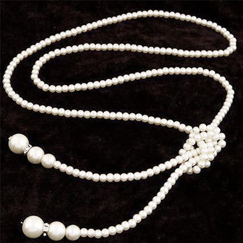 Жемчужное ожерелье, цепочка для свитера, длинное искусственное жемчужное ожерелье, женское ожерелье, цепочка для свитера, женское ожерелье, ювелирные изделия