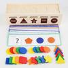 Montessori Wooden Children'S Classification Shape Color Cognition Matching Box Learning Box Teaching Aids Exercise Fine Action Toys