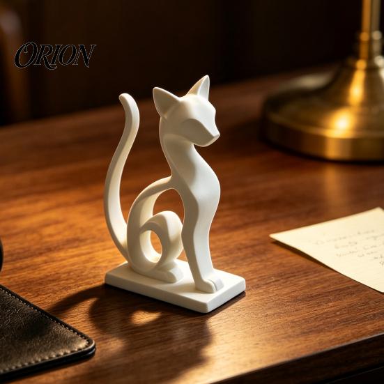 Декоративные домашние украшения Минималистичная 3D-печатная фигурка кошки, Орнамент-статуэтка животного, Креативное украшение для спальни Маленькая настольная скульптура для