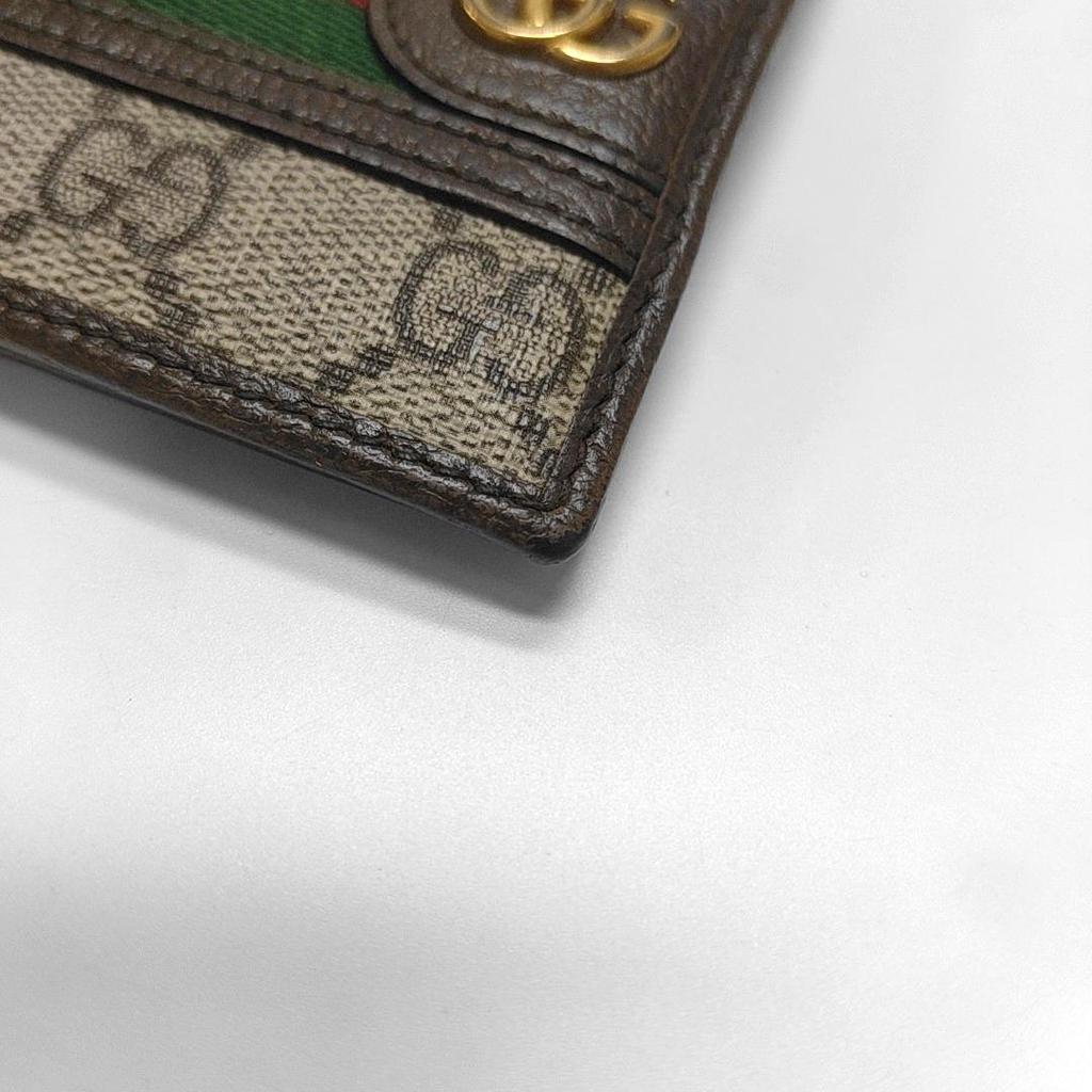 [Pre-Owned] Ophidia Double G Logo Flap Wallet - Very Good #1NT62G6