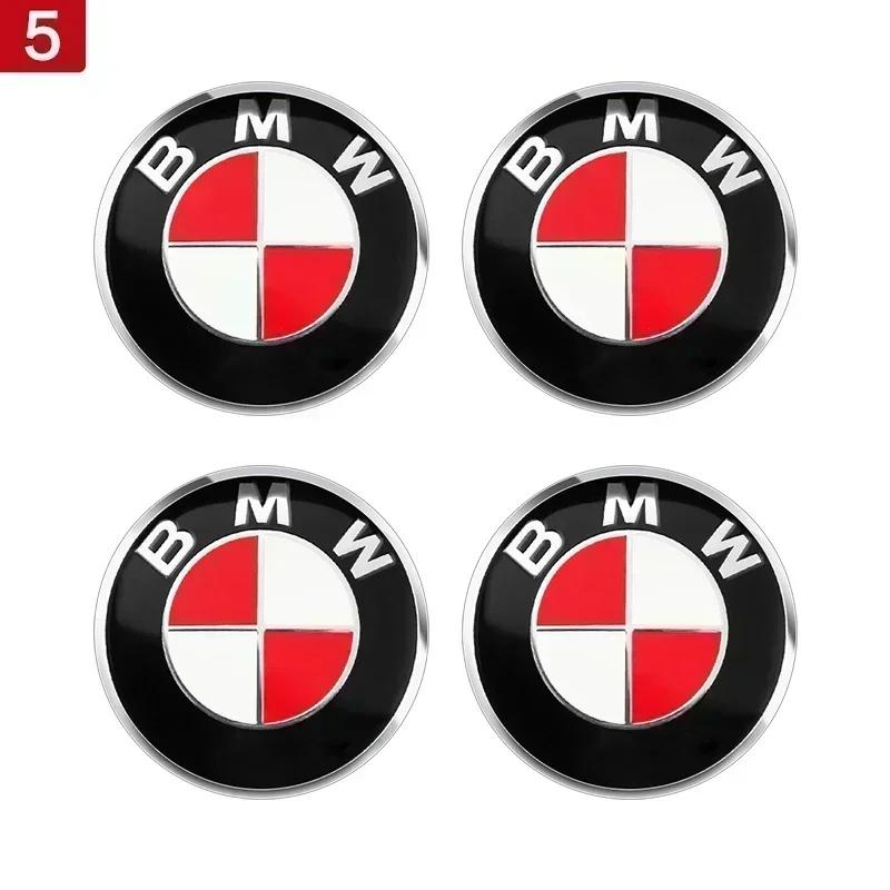 For BMW 3 4PCS 56MM 60MM 65MM Car Wheel Hub Center Caps Sticker Rim Cover Badge Emblem for BMW E39 E87 E60 E46 E53 E90 F10 F20 F25 F30