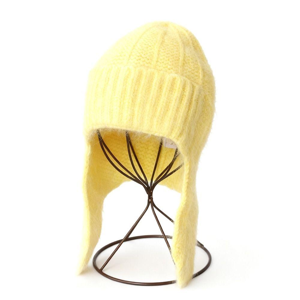 Korean Style Knitted Hat Solid Color Lei Feng Cap Cozy Knit Cap Outdoor