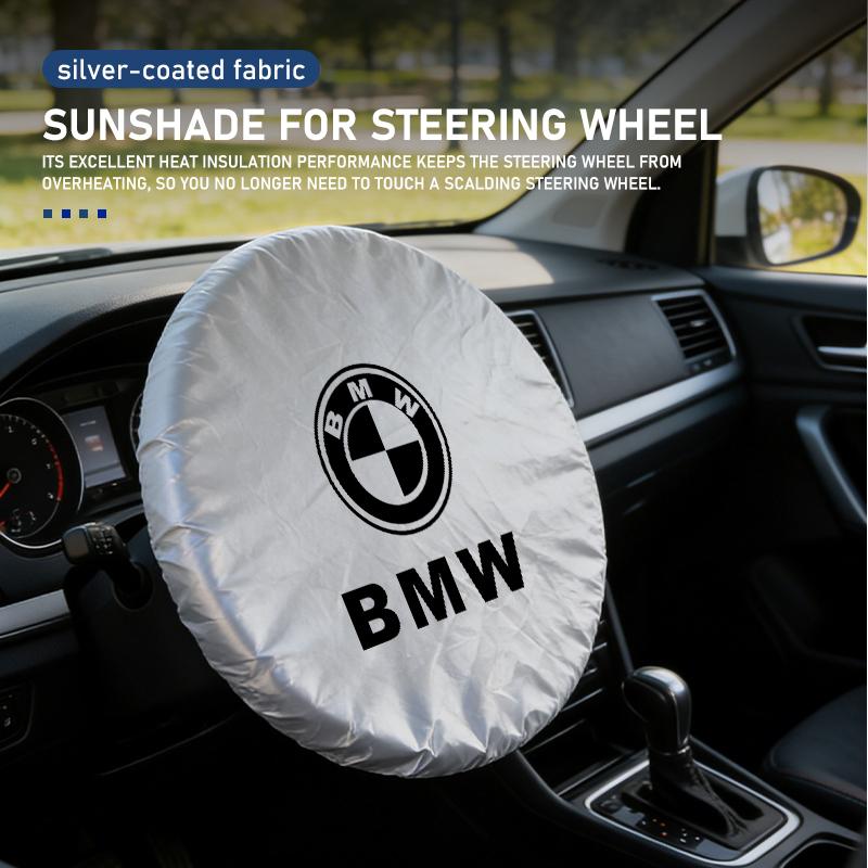 MXUI1 Universal Car Steering Wheel Anti-UV Cover Sun Shade Protector For BMW X1 X3 E39 E46 E30 E36 E87 E60 E90 F26 G02 E70 F15 E53 G05