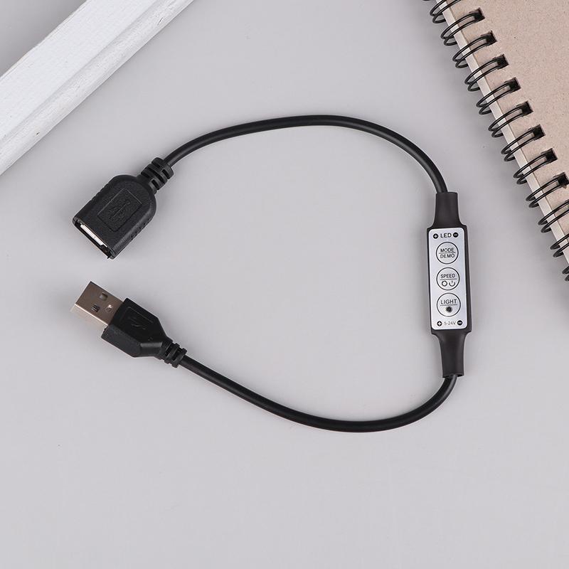 3-Button Mini Single Color Flash Controller Led Light Strip Light String Manual Online Dimmer 12-24V