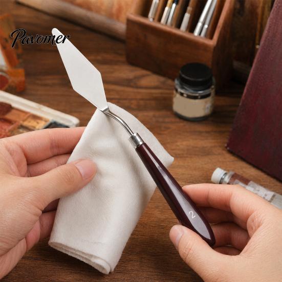 Скребок для краски для удаления масляной краски, Нержавеющая сталь с деревянной ручкой, Резак для палитры, Художественные принадлежности для красок, Студенты, Равномерно смешивающая лопатка, Акрил