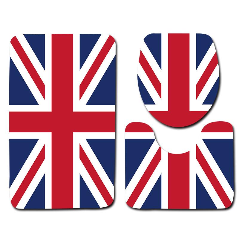 World Scenery Toilet Three-Piece Floor Mat Bathroom 3-Piece Mat Carpet Door Mat Is Now