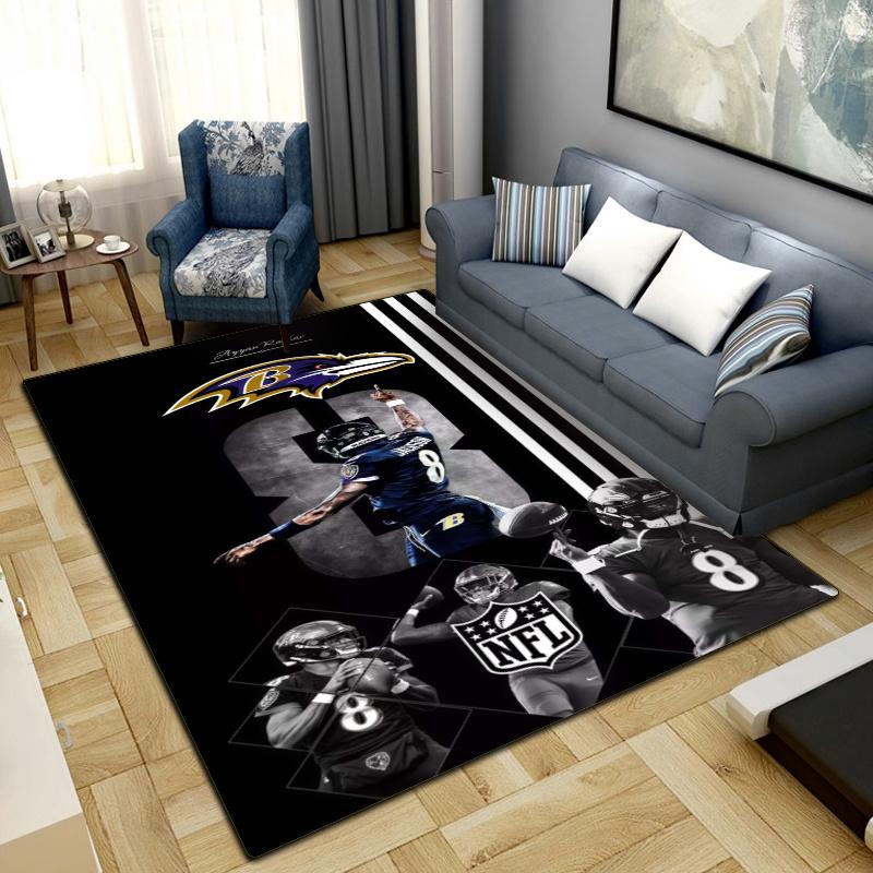 Ковер Baltimore Ravens для гостиной, спальни, дома, украшение дивана, детский игровой нескользящий коврик