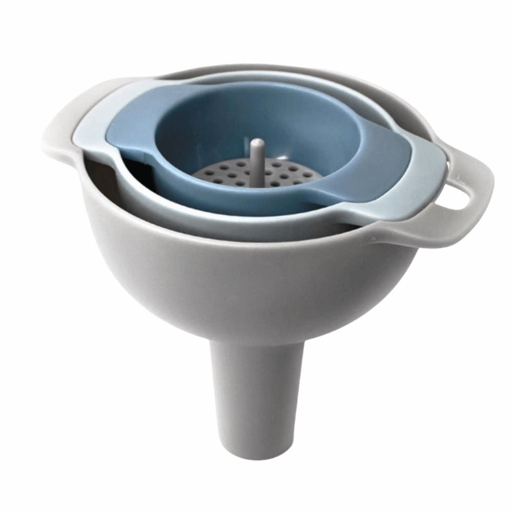 Multifunctional Funnel Set 4 in 1 Kitchen Pouring Tool Filter Funnel Kitchen Funnel Household Use