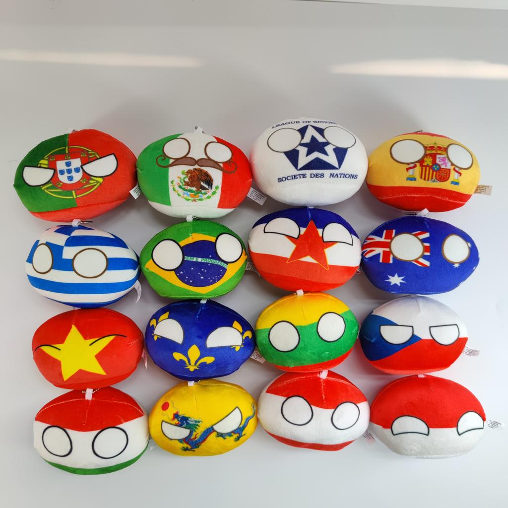 10cm Polandball Mini Plush Toy Kazakhstan Israel Palestine Iraq Egypt Countryball Anime Peripheral Gifts