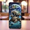 Мультяшная Аниме Черепаха Слон Для Samsung A41 A35 A34 A33 A32 A25 A24 A23 A21s A06 A05 A04 A03 Note 10 20 Ultra 5G Черный Чехол